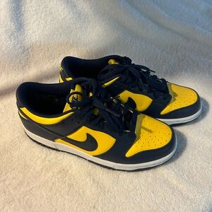 Nike Dunk Pro Low Michigan Sneakers GS Sz 6 Navy Yellow